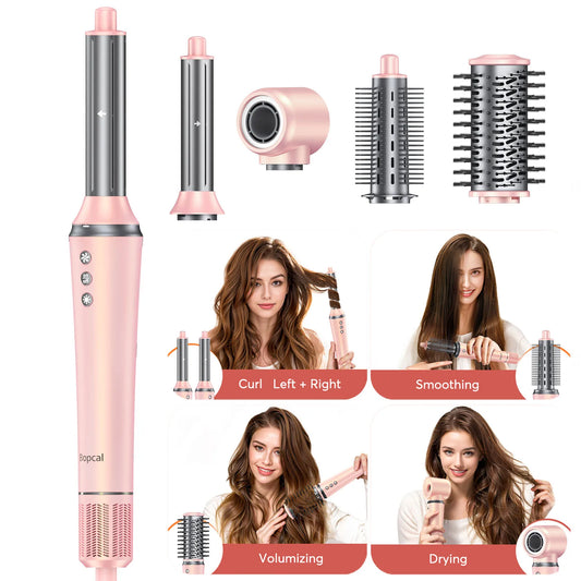 5 in 1 Hair Dryer Hot Air Comb Electric Hair Curling Iron 1200W High Speed Blower Multifunctional Styling Tools Hairdryer